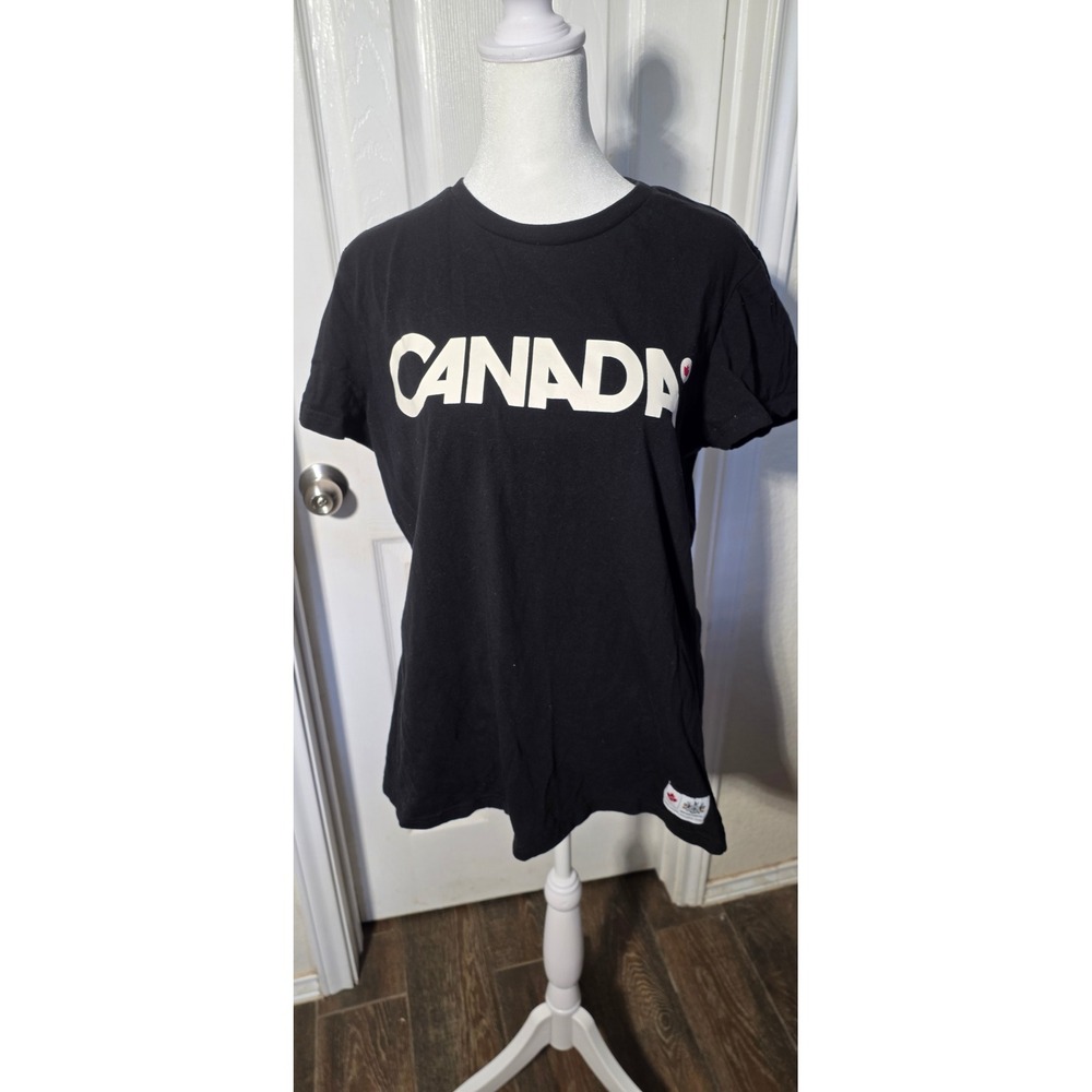 Hudson's Bay Co Team Canada Olympic T-Shirt Black XXL Womens Official Outfitter